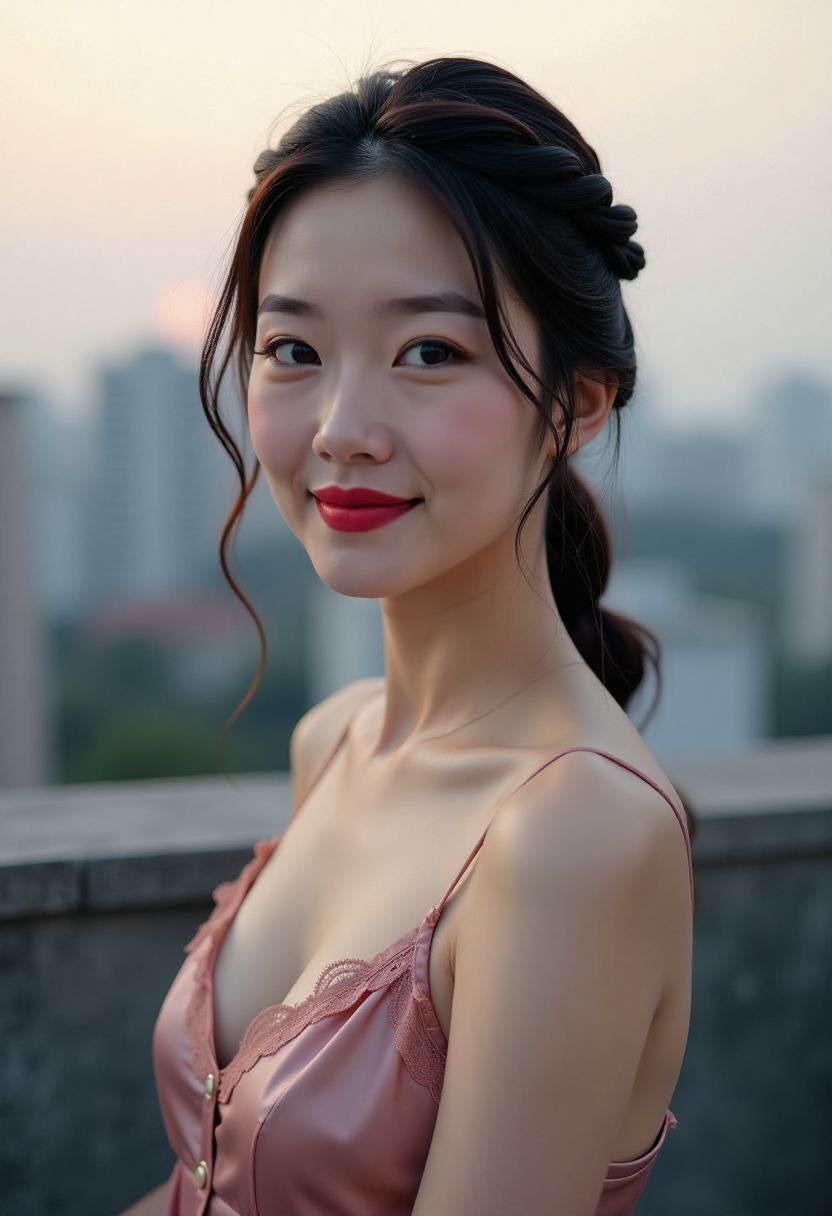 旧宅庭院中的身影